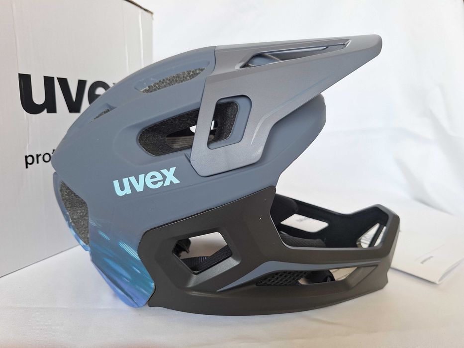 Kask rowerowy fullface Uvex React Jr Fullface Dusk Blue Matt S 52-56cm