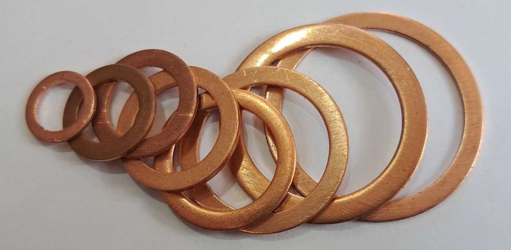 Шайба мідна, із 90-х. Заводська якість. Комплект 100 шт