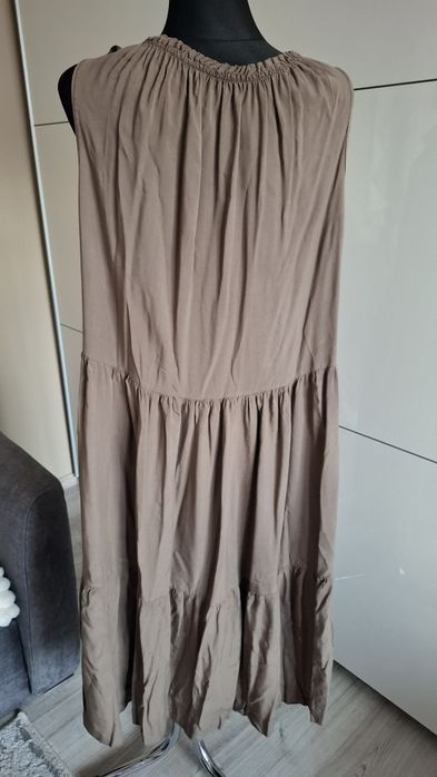 Sukienka viscozowa fango