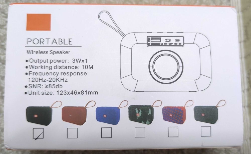 T&G - Coluna Portátil Bluetooth