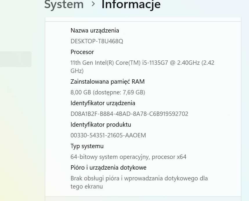 HP EliteBook 840 G8, i5-1135G7, 8GB DDR4, 256GB