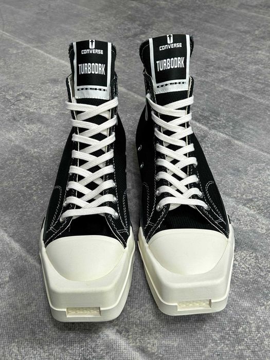 Converse x Rick Owens DRKSHDW TURBODRK black чорні кеди кеды