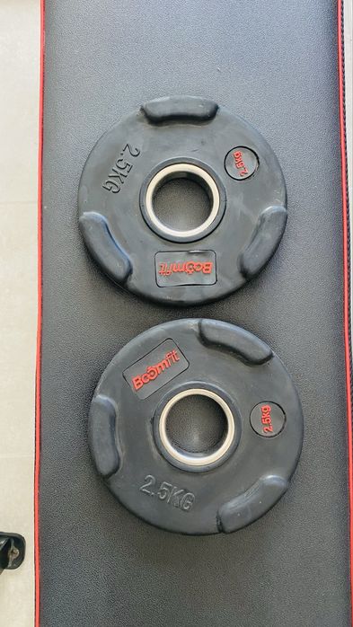 Discos Bumper Olímpicos 10kg, 5kg e 2,5kg