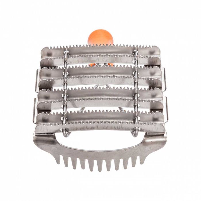 Zgrzebło metalowe dla bydła, z grzebieniem, 12 x 12,5 cm, Kerbl