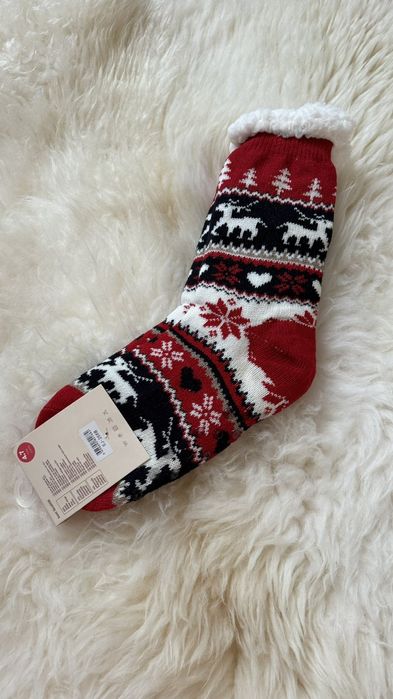 Теплі вовняні шкарпетки на флісі, шерстяні, зимові, в'язані, носки