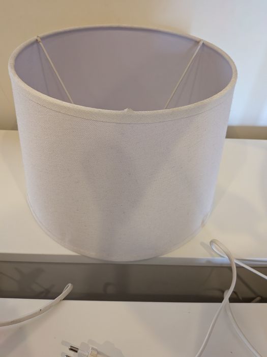 Conjunto de 2 candeeiros brancos