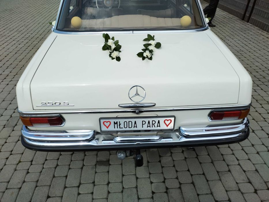 Mercedes W108 250S - samochód do ślubu - wynajem z kierowcą