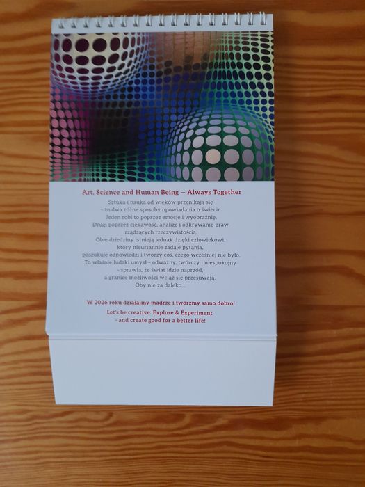 Kalendarz biurkowy 15x21.