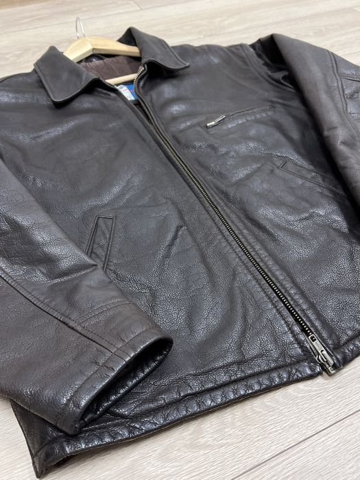 Hein Gericke M L шкіряна мото куртка пілот авіатор коричнева байк