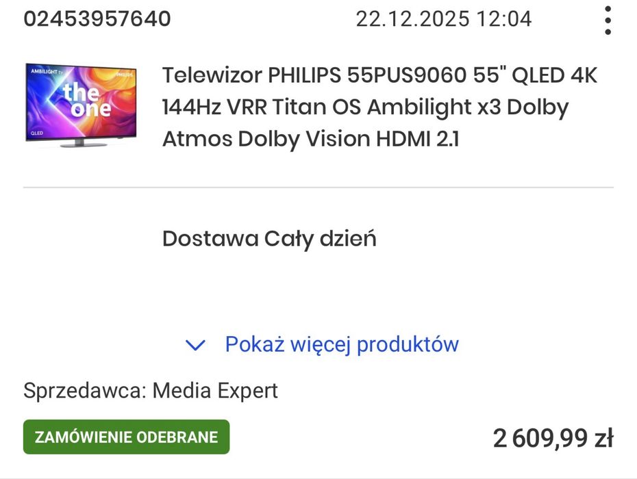 Sprzedan telewizor 55 cali philips ambilight
