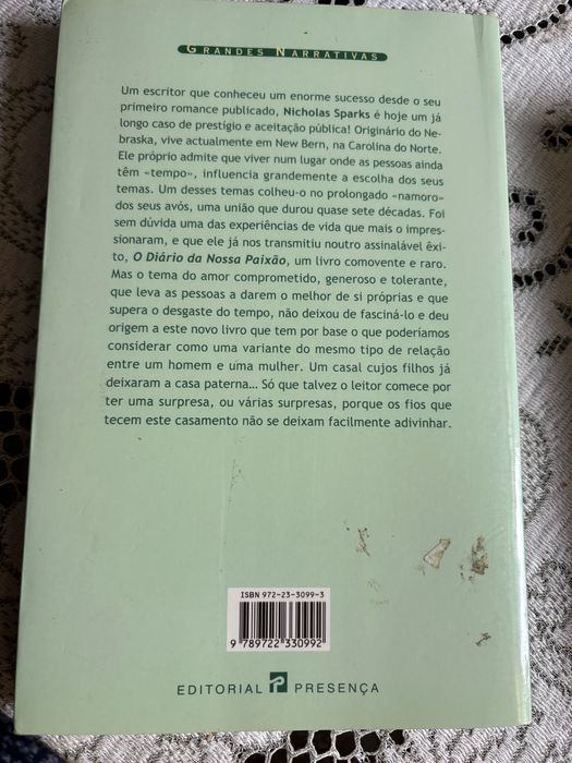 Nicholas Sparks, Livro