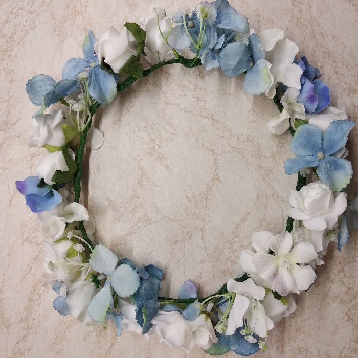 Przepiękny wianek ślubny sesja panieński rustykalny boho