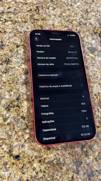 Vendo Iphone 12 Vermelho