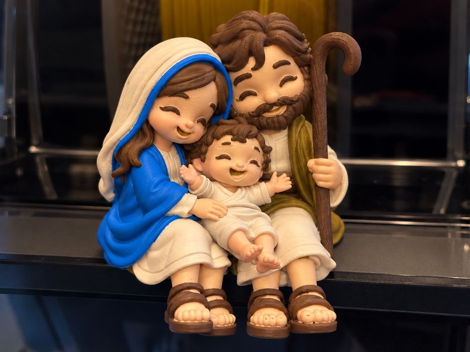 Figura decorativa Sagrada Família para prateleira