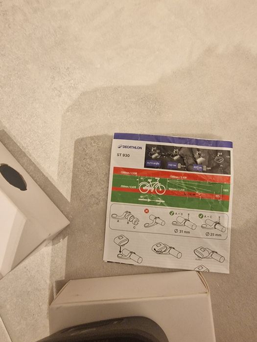 Komplet lamp do roweru Decathlon