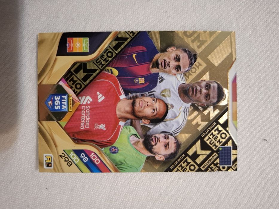 Panini 2026 FIFA 365 Invincible Momentum Mbappe Dijk Raphinha Donnarum