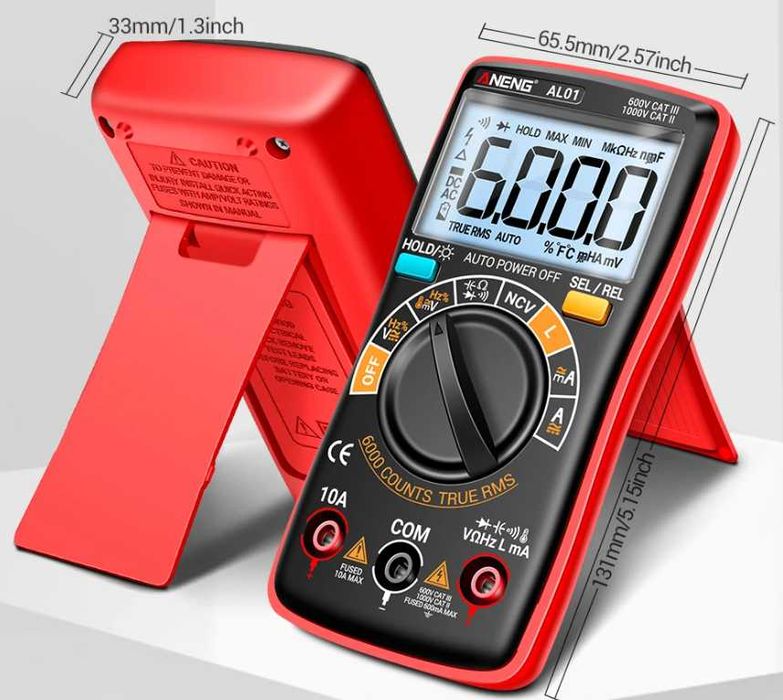 LC метр ANENG AL01 Индуктивность и Емкость True-RMS 6000 измерений