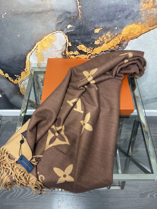 Шарф LV Луі Віттон чорний коричневий