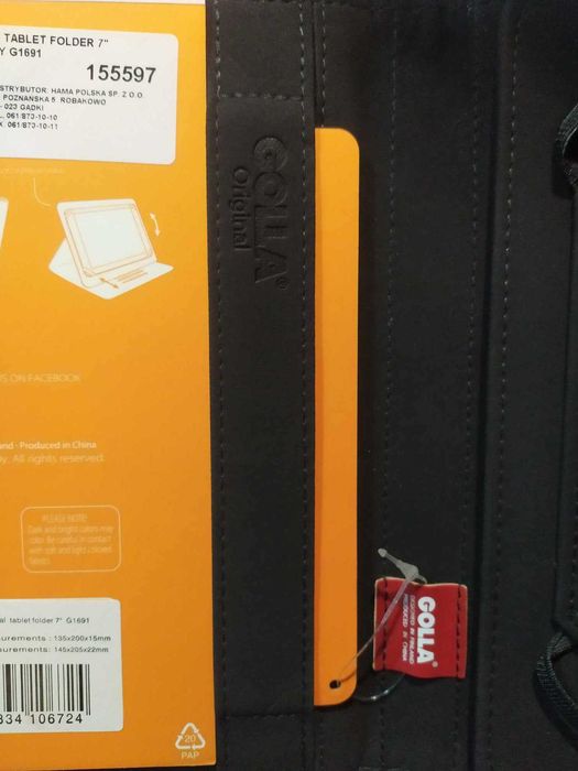 GOLLA Etui Uniwersalne eBook / Tablet 7 cali CZARNE