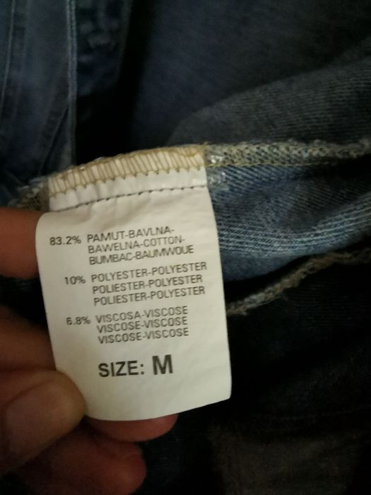 Kurtka jeansowa dżinsowa damska 38 M przetarcia