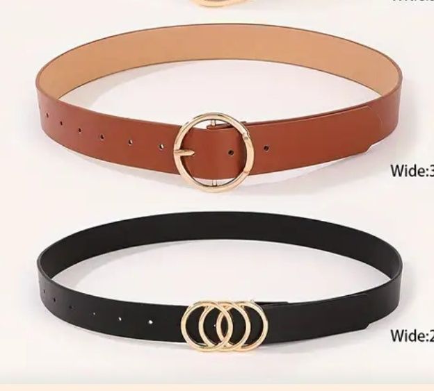 Pasek skórzany z klamrą 120cm