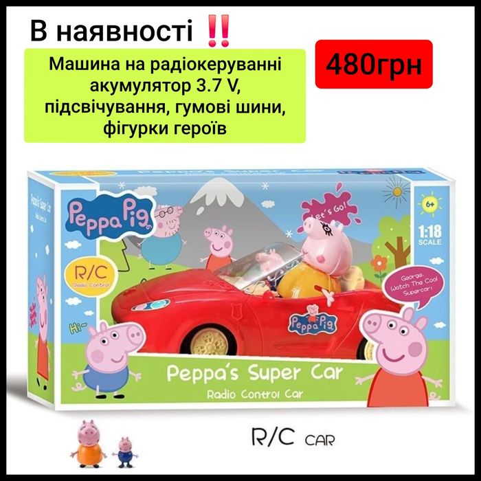 Герої свинка пеппа, домик, школа, машинка пеппи, мебель, пепа свинка