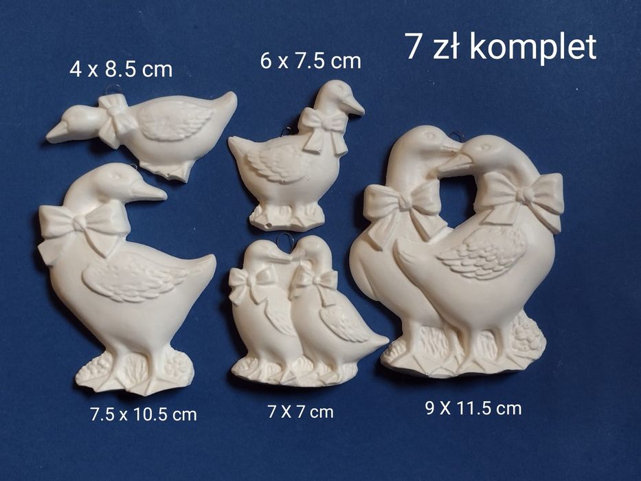 Zestaw 18 gipsowych figurek do malowania