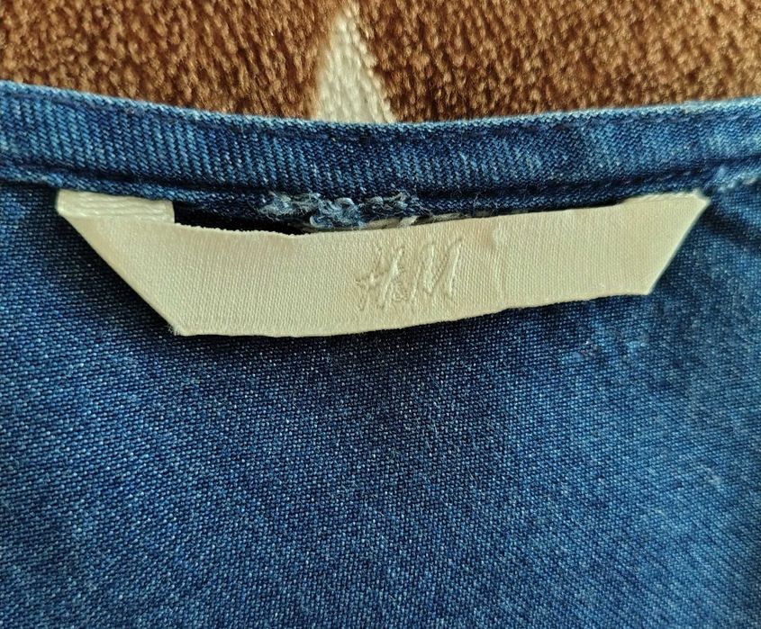 Narzutka - Żakiet jeans H&M, rozm 38, kolor Niebieski.