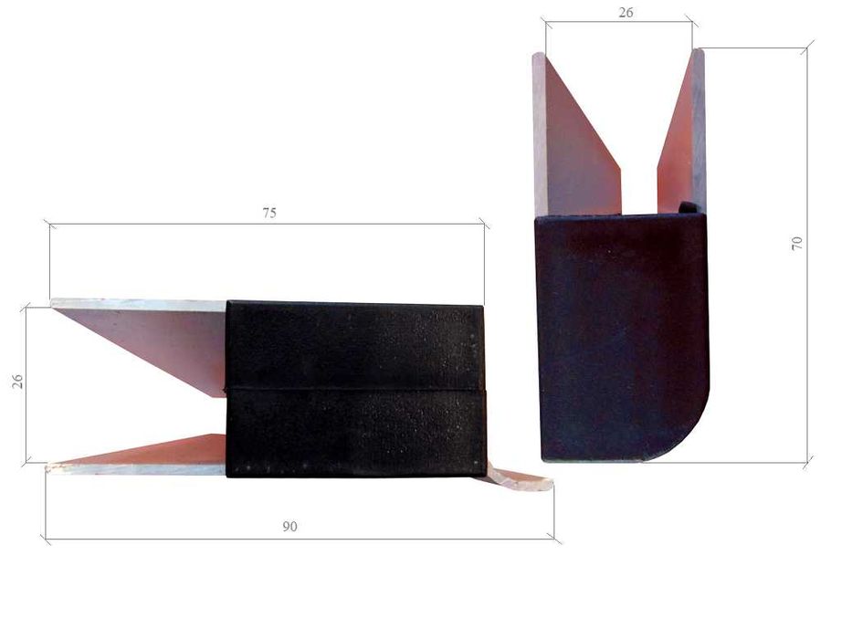 Zamek pionowy burty aluminiowej - bez słupkowy H400