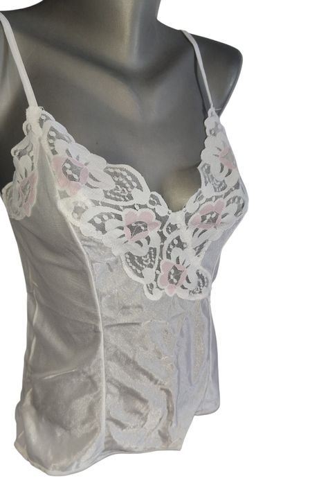 Nowa koszulka do spania biała koronka elegancka r S 36