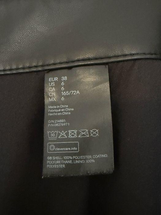 Спідниця H&M еко-шкіра, р. 38 (S-M) — 550 грн