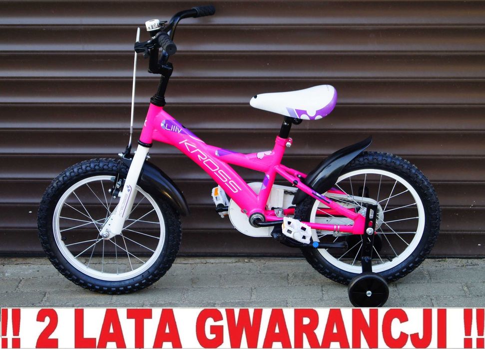 Rowerek dziecięcy KROSS LILLY 16' - błotniki !! NOWE opony !!