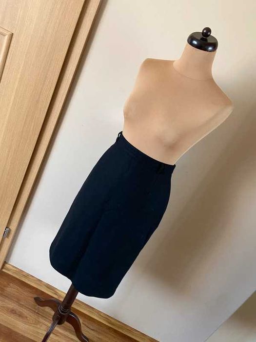 42 44 wool bauer welna midi do kolan spodnica basic capsule