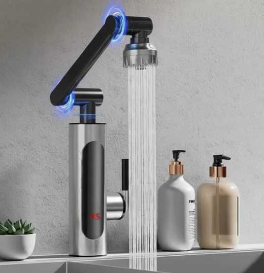 водонагреватель кран проточный 3 кВт смеситель бойлер дисплей змішувач