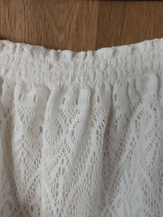 Biały top w stylu Boho h&m