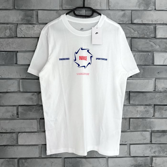 Koszulka t-shirt nike air swoosh central logo tee biała white tech sb