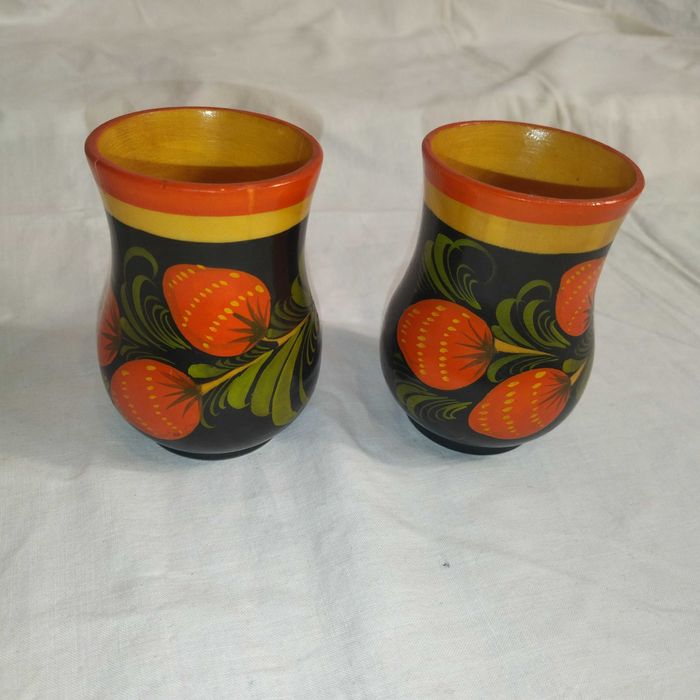 Дерев'яні бокали, ручний роспис