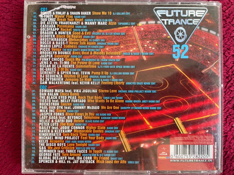 Музыкальный CD немецкий оригинал "Future Trance Vol.52" (2 CD)