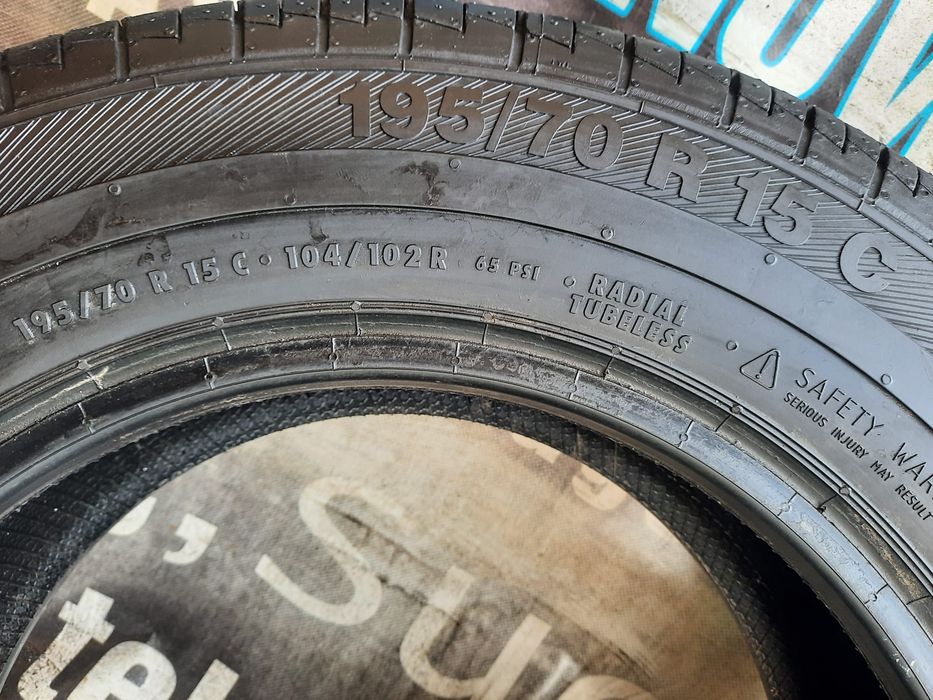 Opony letnie 195/70/15C Semperit wzmacniane Para 10mm!! jak Nowe