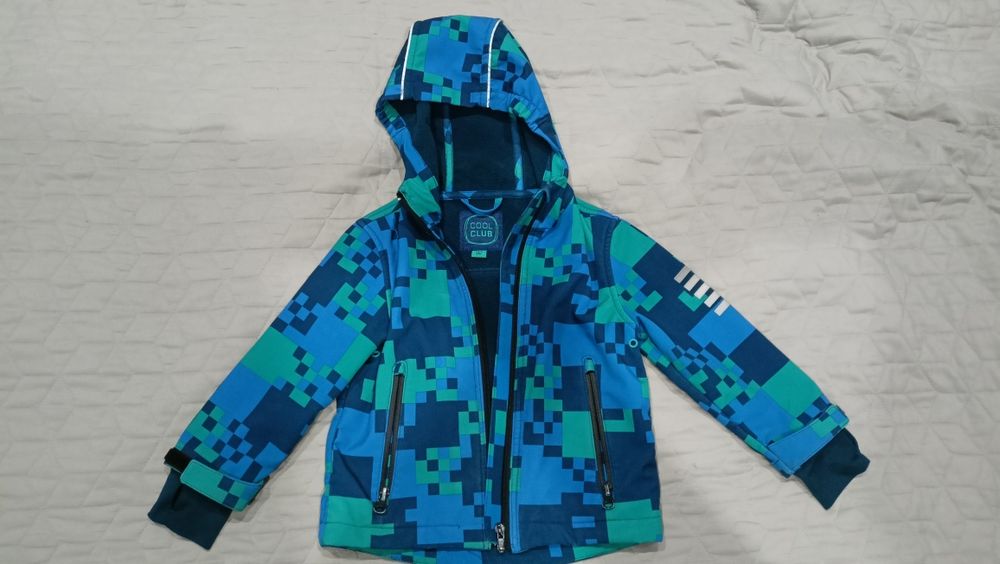 Kombinezon zimowy, kurtka Softshell kamizelka 92 4szt