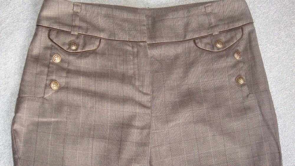 Brązowe eleganckie spodnie Orsay