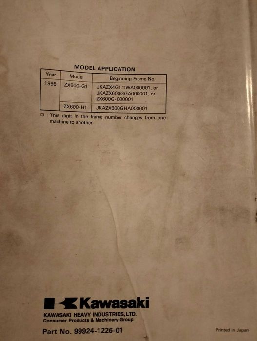 Manual técnico oficial - Kawasaki Ninja ZX6 R