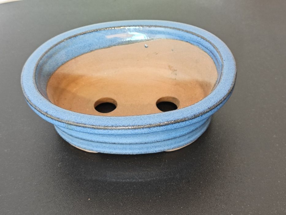 Vaso para bonsai em azul