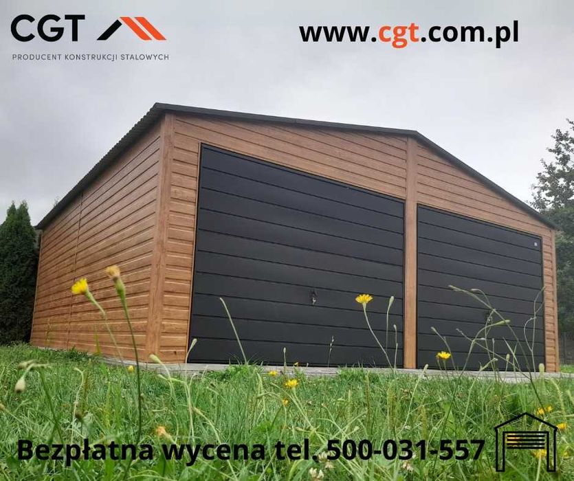 Garaż drewnopodobny 6,5m szeroki  x 6m długi/głęboki