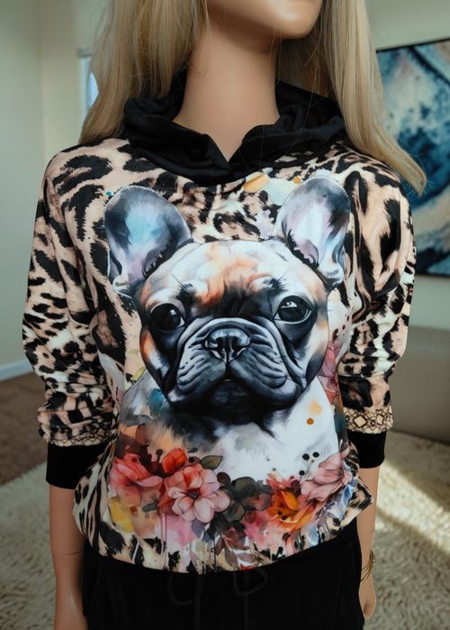 dres komplet damski welurowy mops