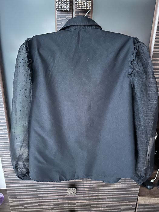 Сорочка блузка, нарядна із шифоновими рукавами Zara