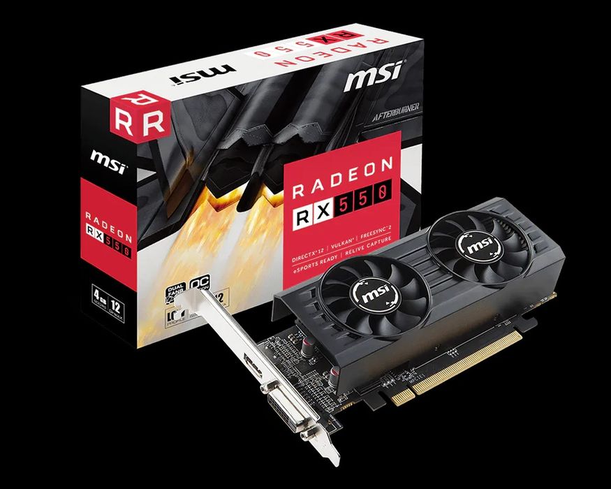 Видеокарта  MSI  Radion RX-550 low profile