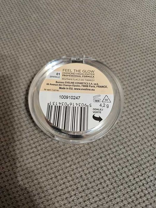Eveline Cosmetics Feel the Glow rozświetlacz do twarzy 01 sparkle, 5 g