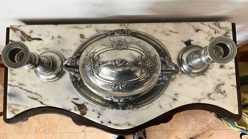 Conjunto em Estanho puro 95%