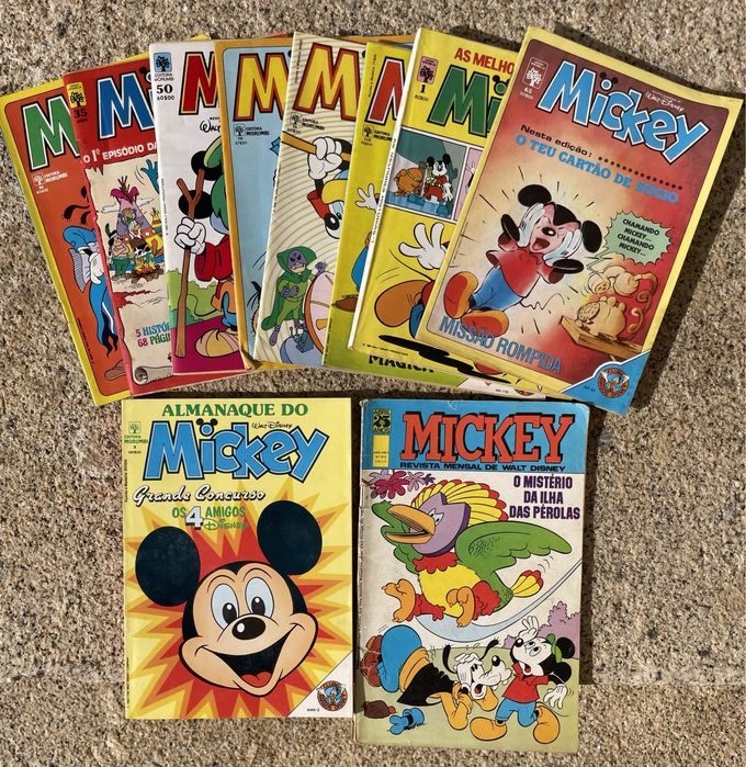 Revistas vintage banda desenhda Disney Mickey